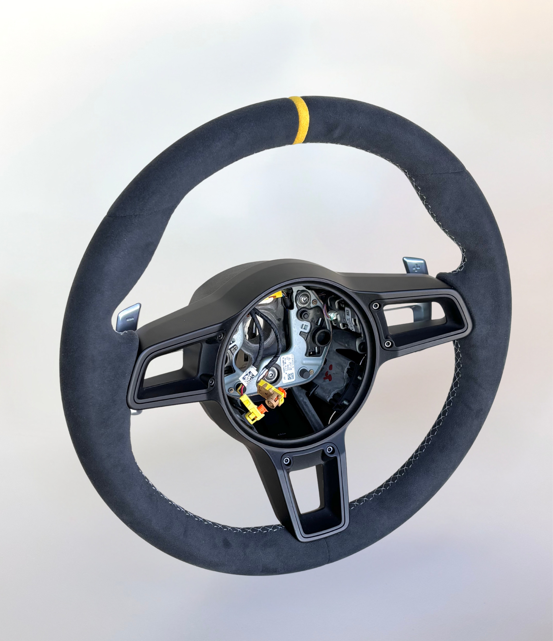 Porsche 991.2 OEM PDK GT3 Steering Wheel w/ Yellow 12-O’Clock Stripe