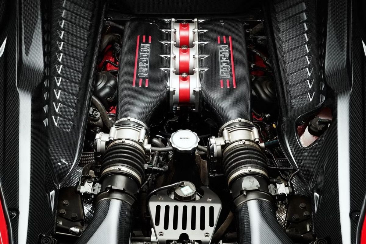 Ferrari 458 Italia Real Carbon Fiber Engine Bay Cover