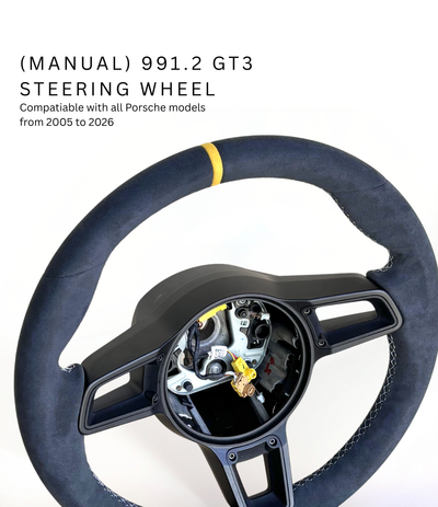 Porsche 991.2 OEM Manual GT3 Steering Wheel w/ Yellow 12-O’Clock Stripe