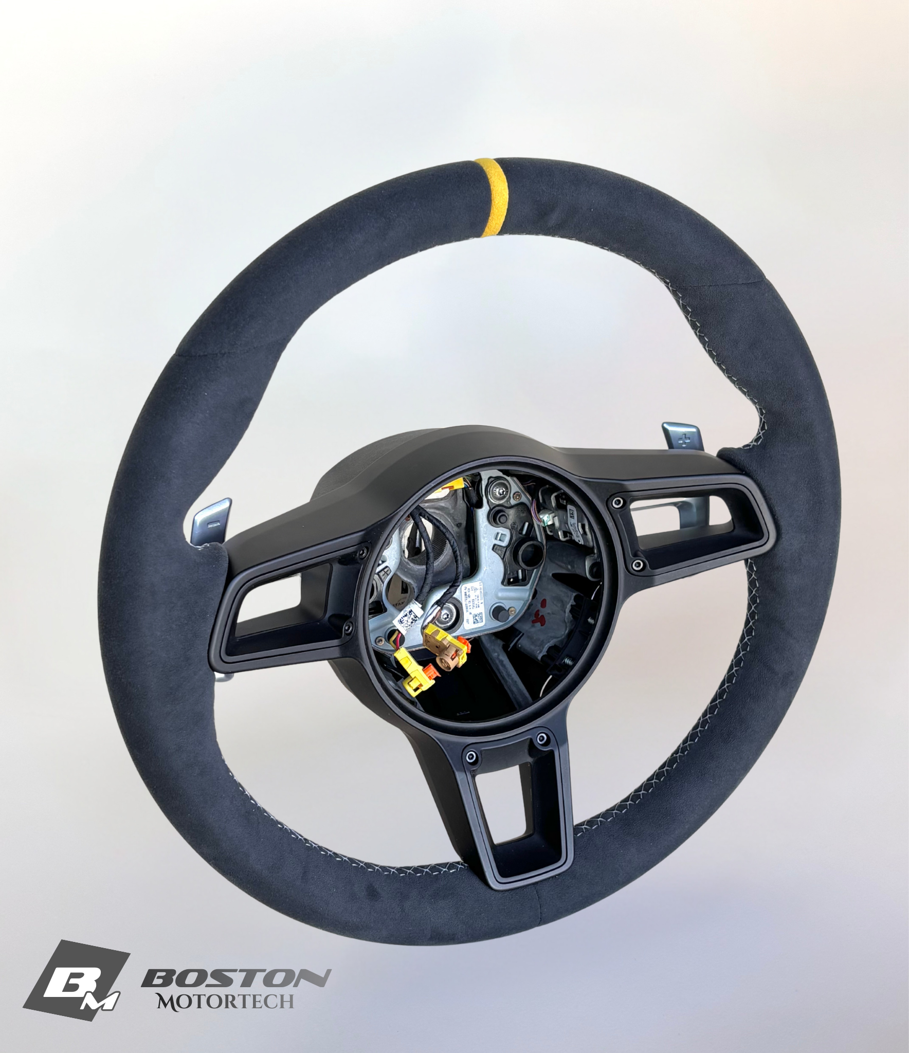 Porsche 991.2 OEM PDK GT3 Steering Wheel w/ Yellow 12-O’Clock Stripe