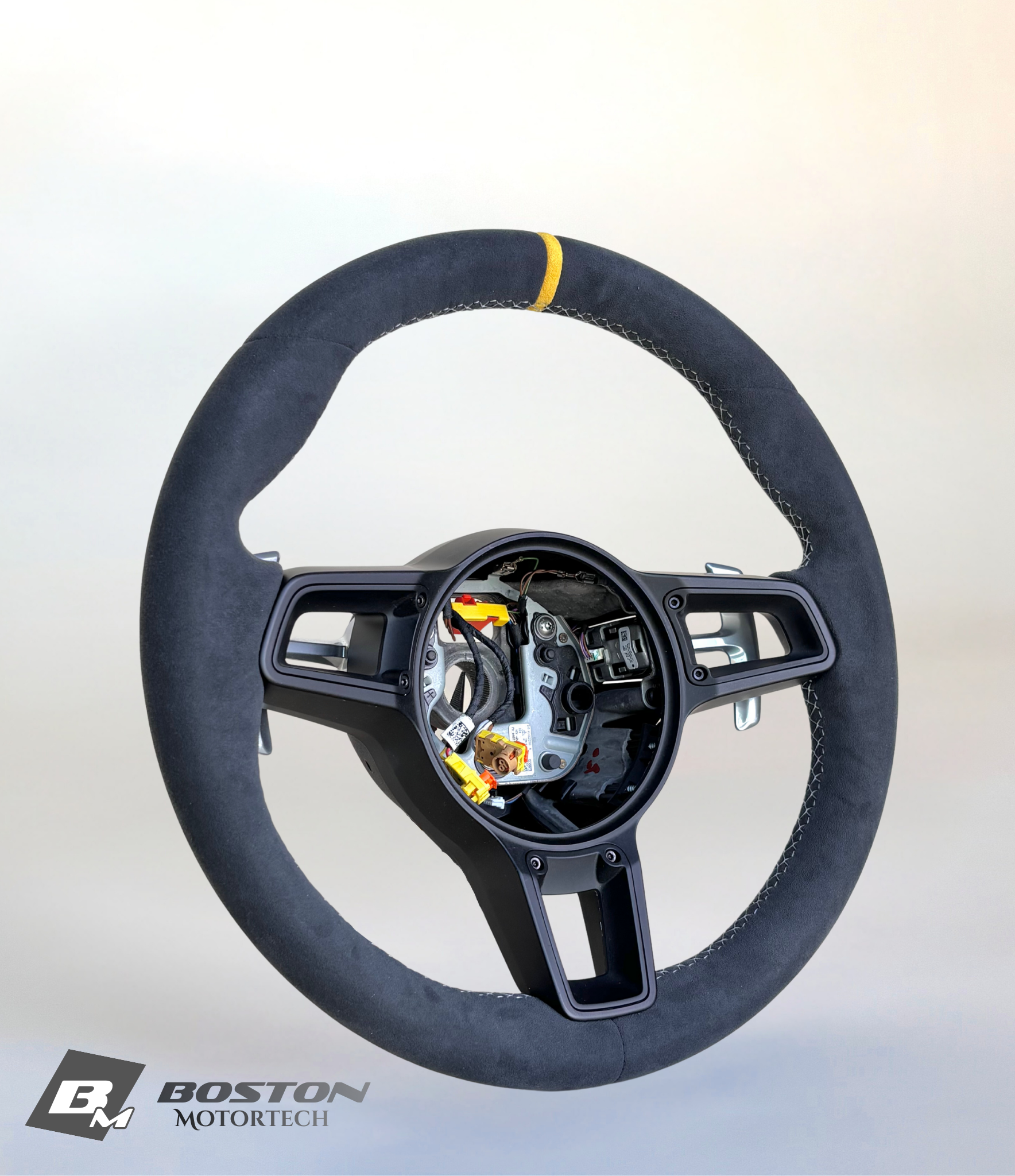 Porsche 991.2 OEM PDK GT3 Steering Wheel w/ Yellow 12-O’Clock Stripe