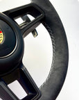 Porsche Full Aftermarket Alcantara steering wheel in yellow stitching