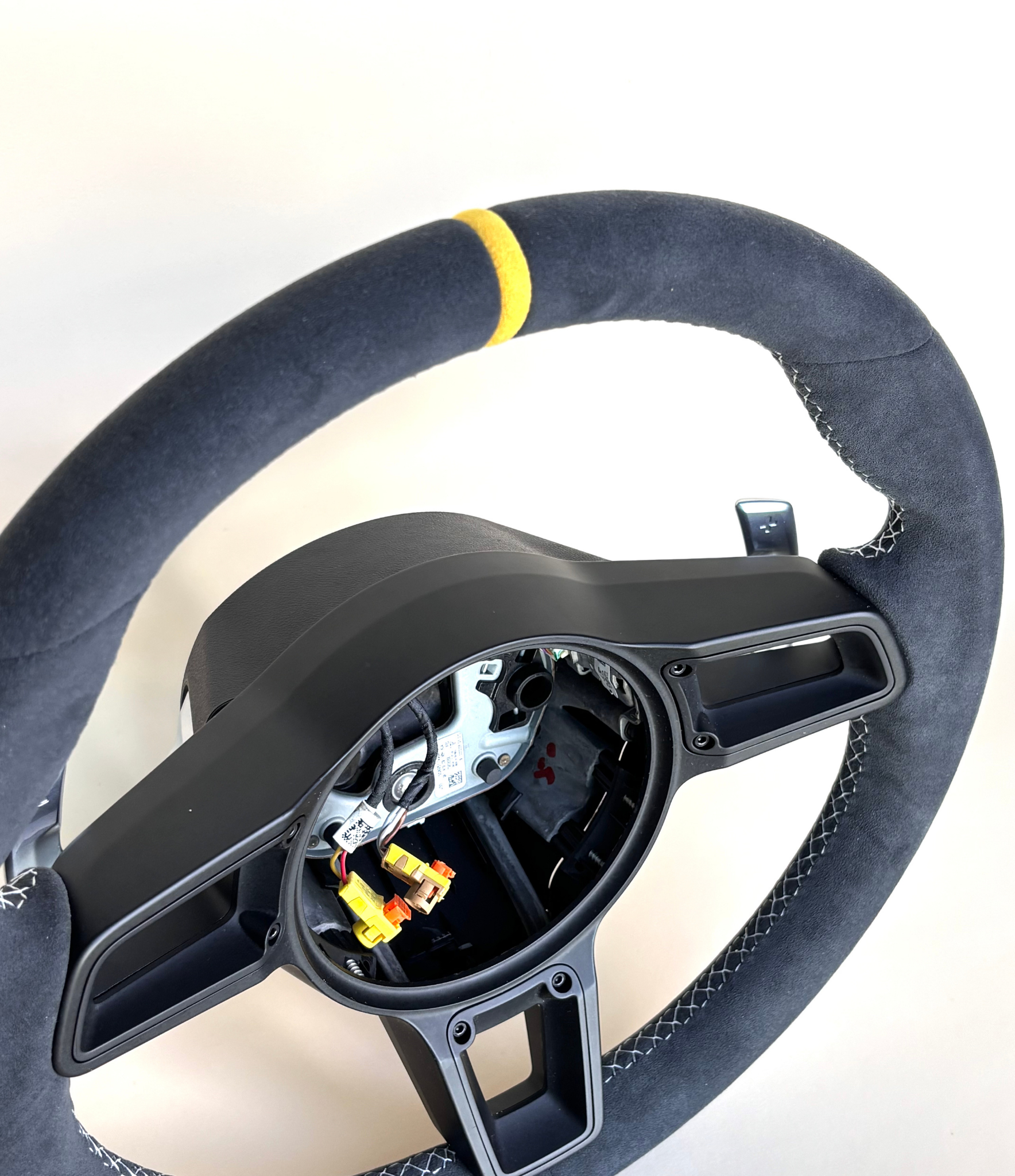 Porsche 991.2 OEM PDK GT3 Steering Wheel w/ Yellow 12-O’Clock Stripe