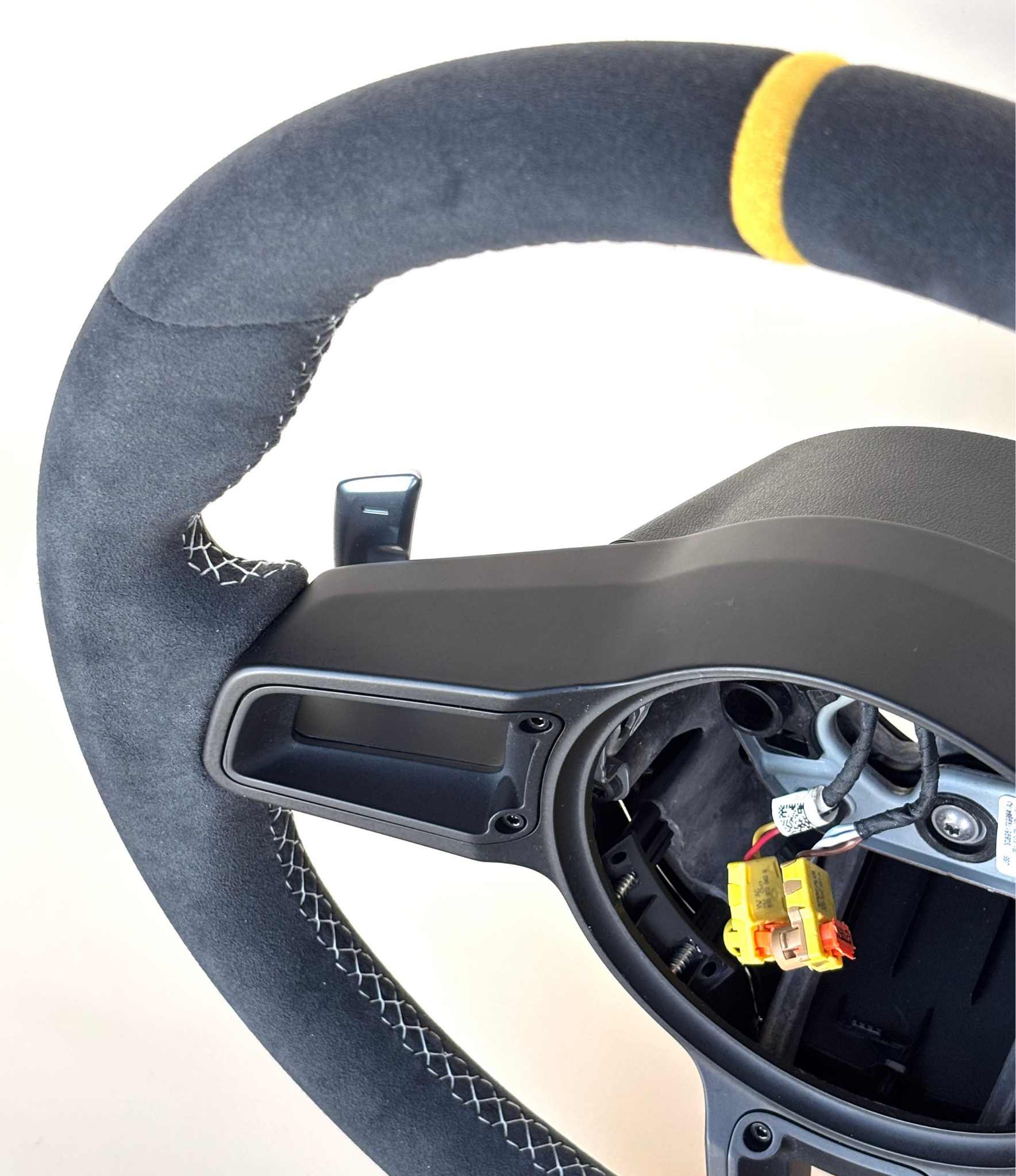 Porsche 991.2 OEM PDK GT3 Steering Wheel w/ Yellow 12-O’Clock Stripe