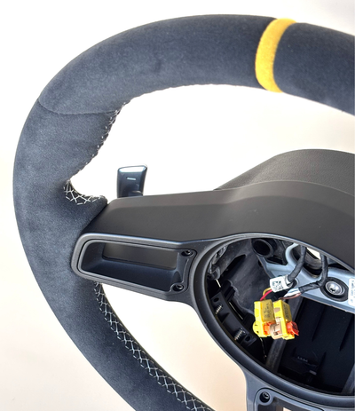 Porsche 991.2 OEM PDK GT3 Steering Wheel w/ Yellow 12-O’Clock Stripe