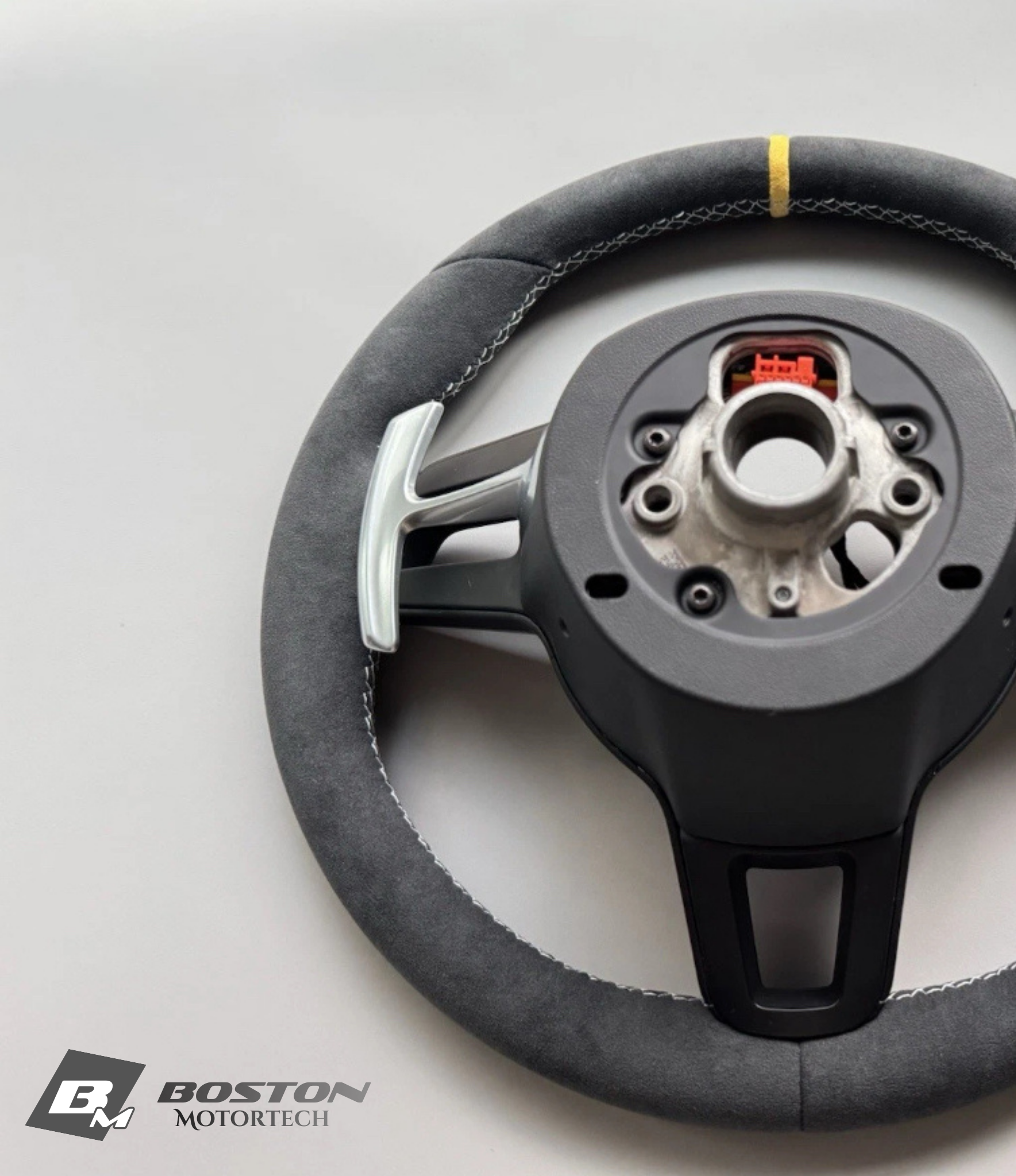 Porsche 991.2 OEM PDK GT3 Steering Wheel w/ Yellow 12-O’Clock Stripe