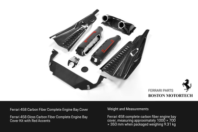 Ferrari 458 Italia Real Carbon Fiber Engine Bay Cover