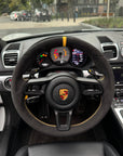 Porsche Full Aftermarket Alcantara steering wheel in yellow stitching