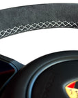 Porsche Full Aftermarket Alcantara steering wheel in yellow stitching