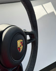Porsche Full Aftermarket Alcantara steering wheel in yellow stitching