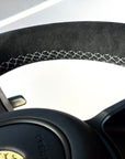 Porsche Full Aftermarket Alcantara steering wheel in yellow stitching
