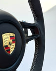 Porsche Full Aftermarket Alcantara steering wheel in yellow stitching
