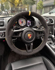 Porsche Full Aftermarket Alcantara steering wheel in yellow stitching