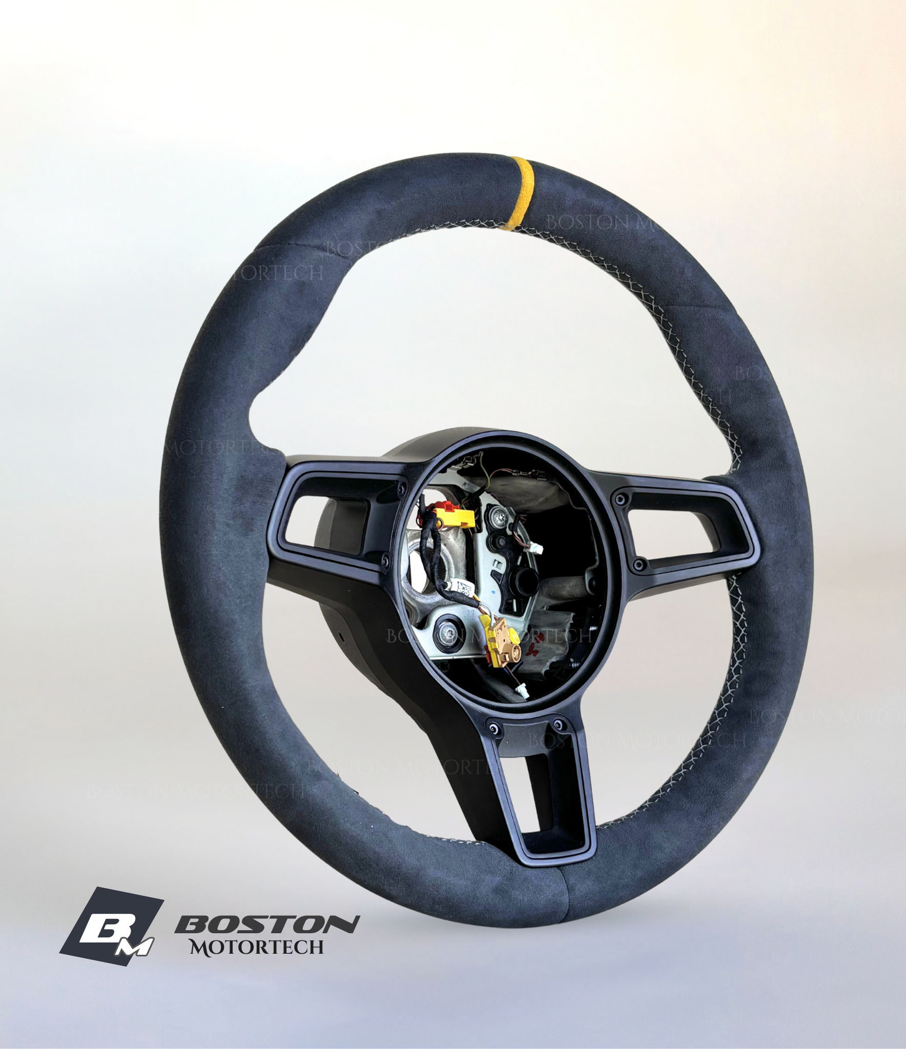 Manual Porsche 991.2 OEM GT3 Steering Wheel w/ Yellow 12-O’Clock Stripe