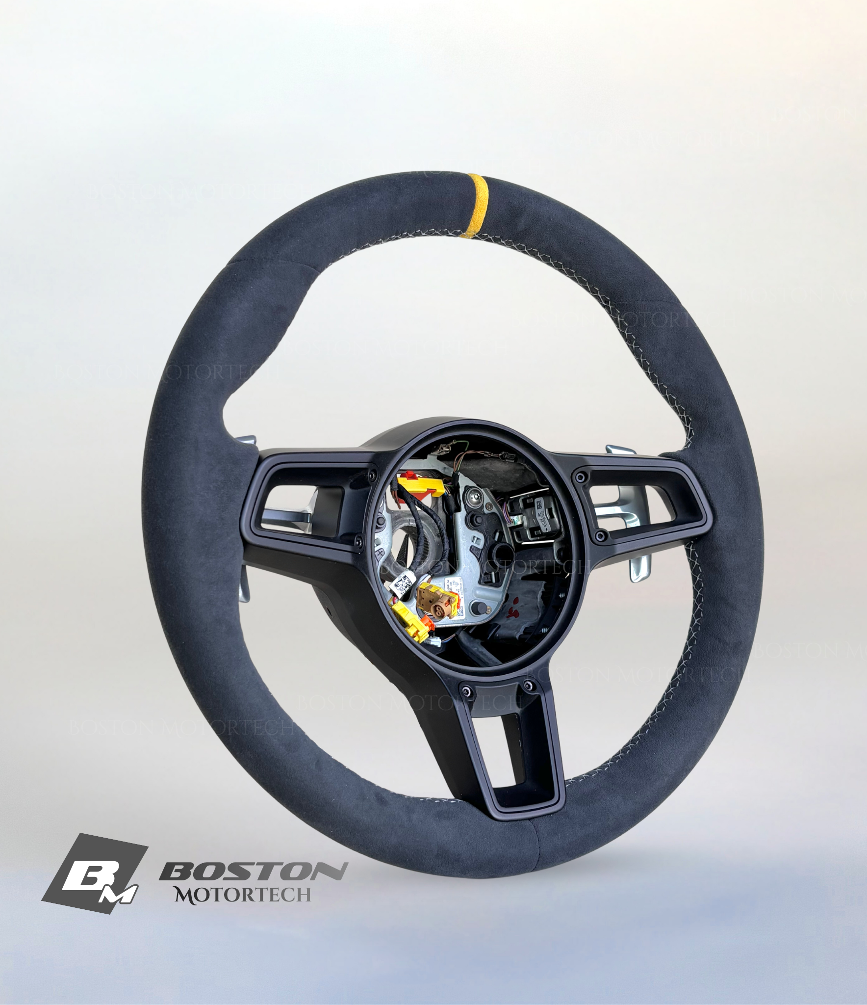 PDK Porsche 991.2 OEM GT3 Steering Wheel w/ Yellow 12-O’Clock Stripe
